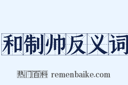 和制帅反义词是什么意思的图片